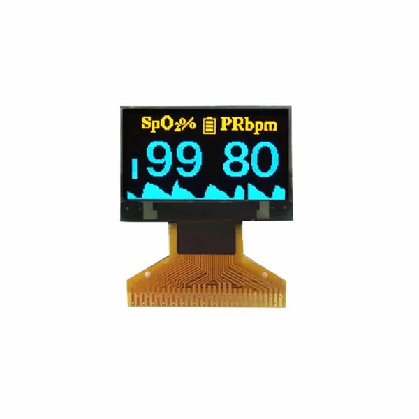 0,96 colio 128X64 OLED ekranas, mėlynai geltonas OLED, skirtas oksimetram